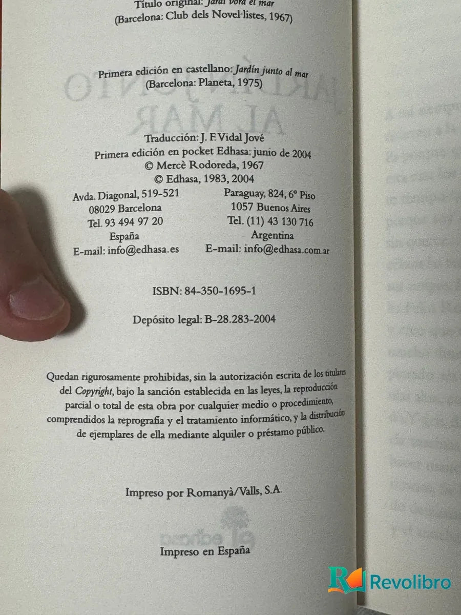Foto 2 de Jardín junto al mar de Mercè Rodoreda, libro de segunda mano