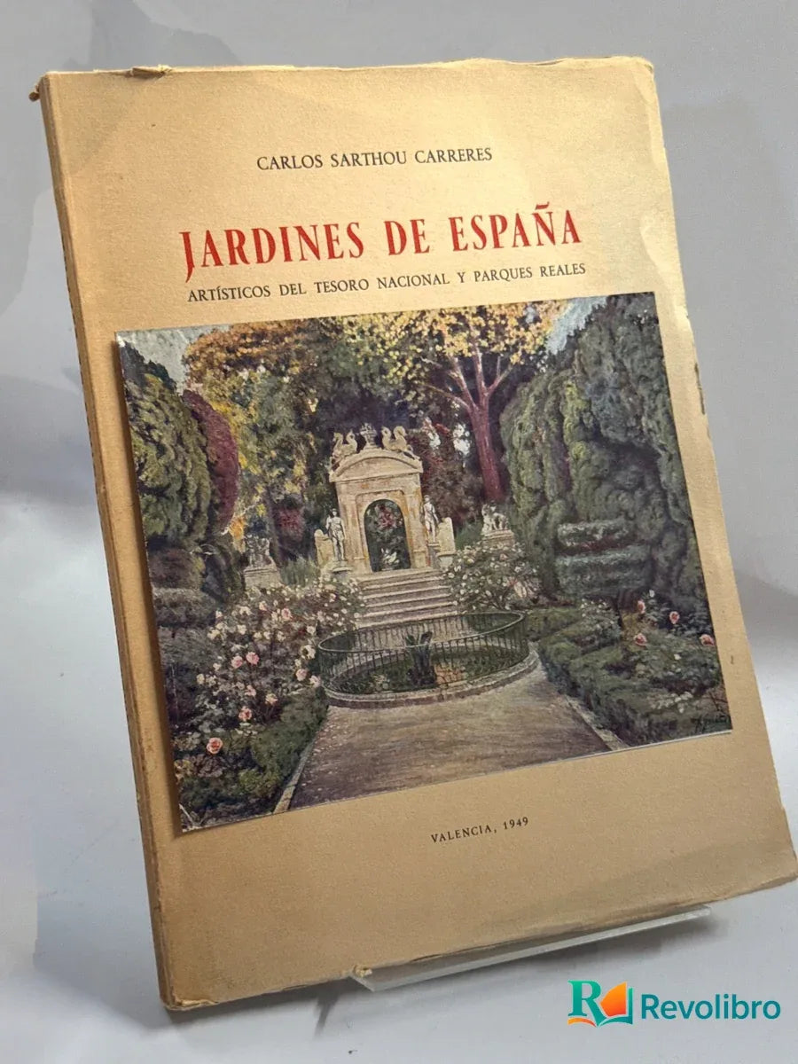 Portada de Jardines de España de Carlos Sarthou Carreres, libro de segunda mano