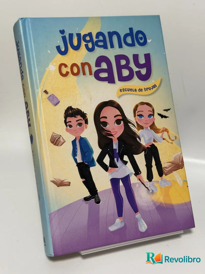 Portada de Escuela de brujas de Jugando con Aby, libro de segunda mano