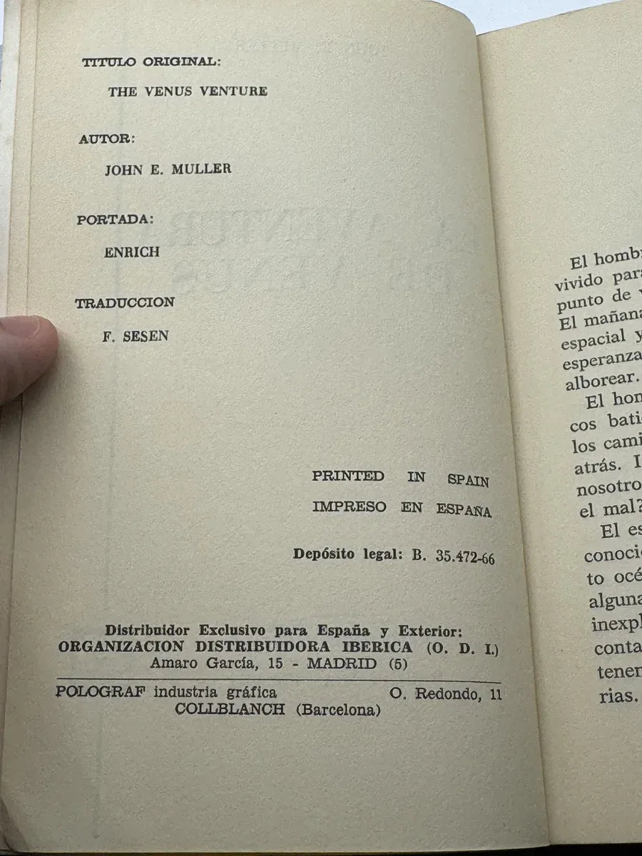Foto 2 de La aventura de Venus de John E. Muller, libro de segunda mano