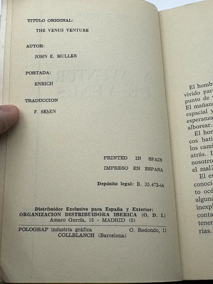 Foto 2 de La aventura de Venus de John E. Muller, libro de segunda mano