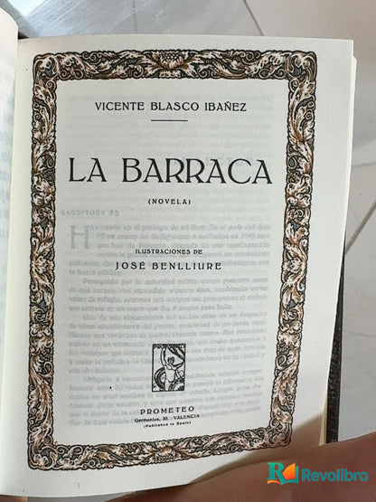 Portada de La barraca de Vicente Blasco Ibáñez, libro de segunda mano