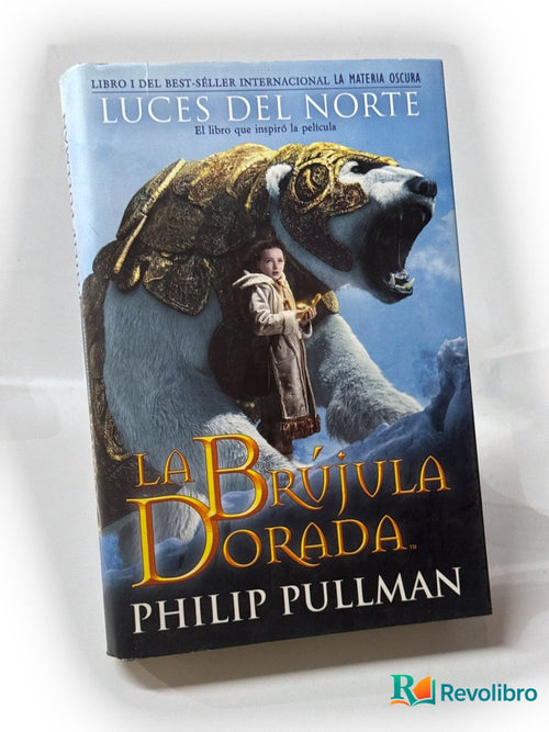 Portada de La brújula dorada de Philip Pullman, libro de segunda mano