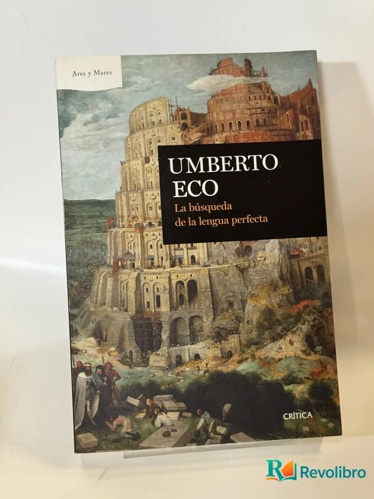 Portada de La búsqueda de la lengua perfecta de Umberto Eco, libro de segunda mano