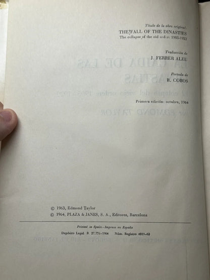 LA CAIDA DE LAS DINASTIAS de EDMOND TAYLOR | Segunda mano - Foto 2