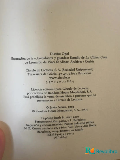 Foto 3 de La Cena Secreta de Javier Sierra, libro de segunda mano