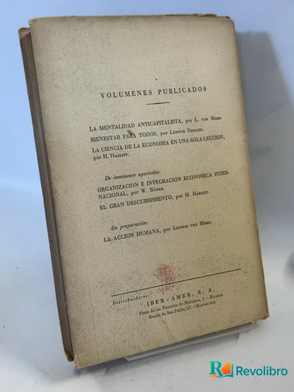 Foto 2 de La Ciencia de la Economia en una Sola Leccion de Henry Hazlitt, libro de segunda mano