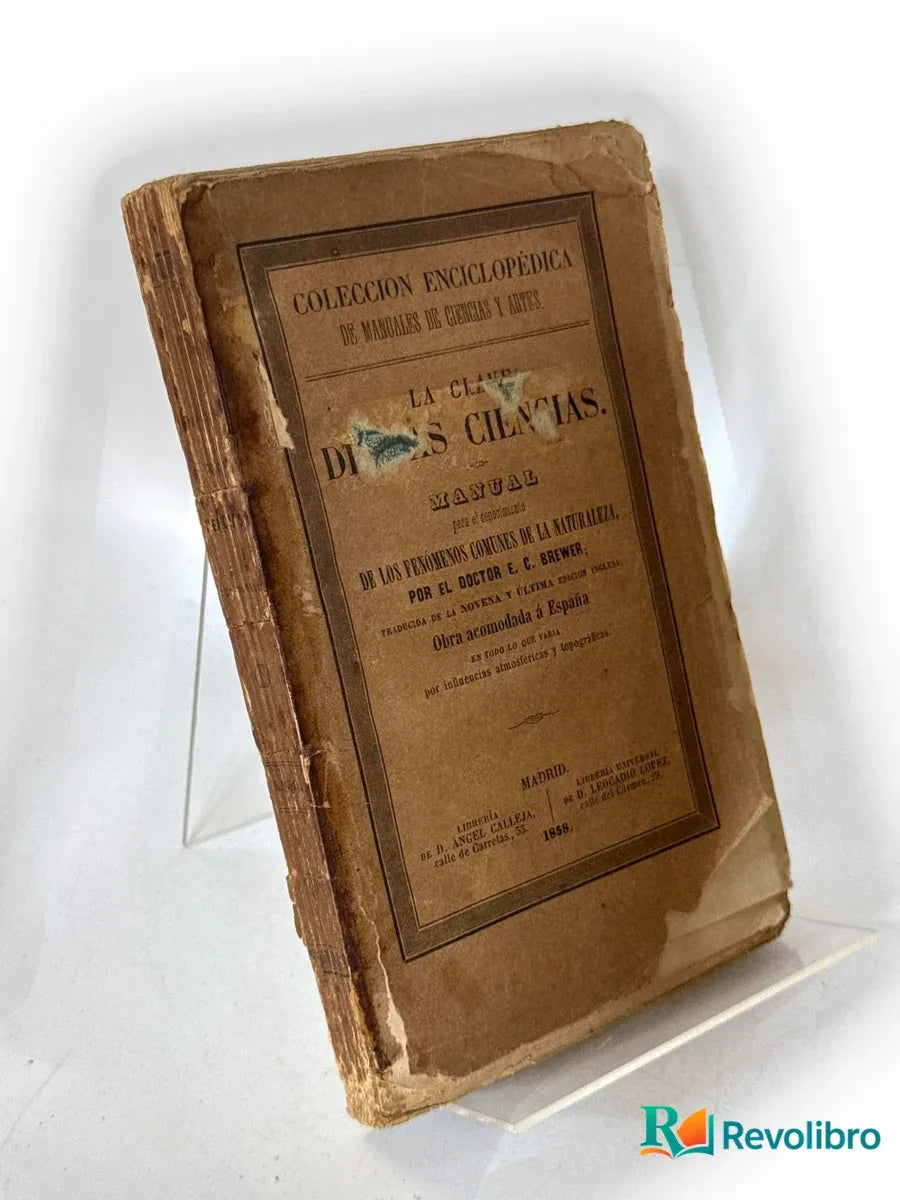 Portada de La clave de las ciencias de E. C. Brewer, libro de segunda mano