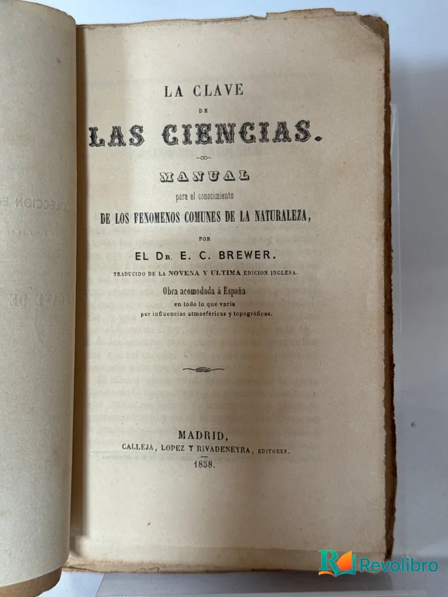 Foto 2 de La clave de las ciencias de E. C. Brewer, libro de segunda mano