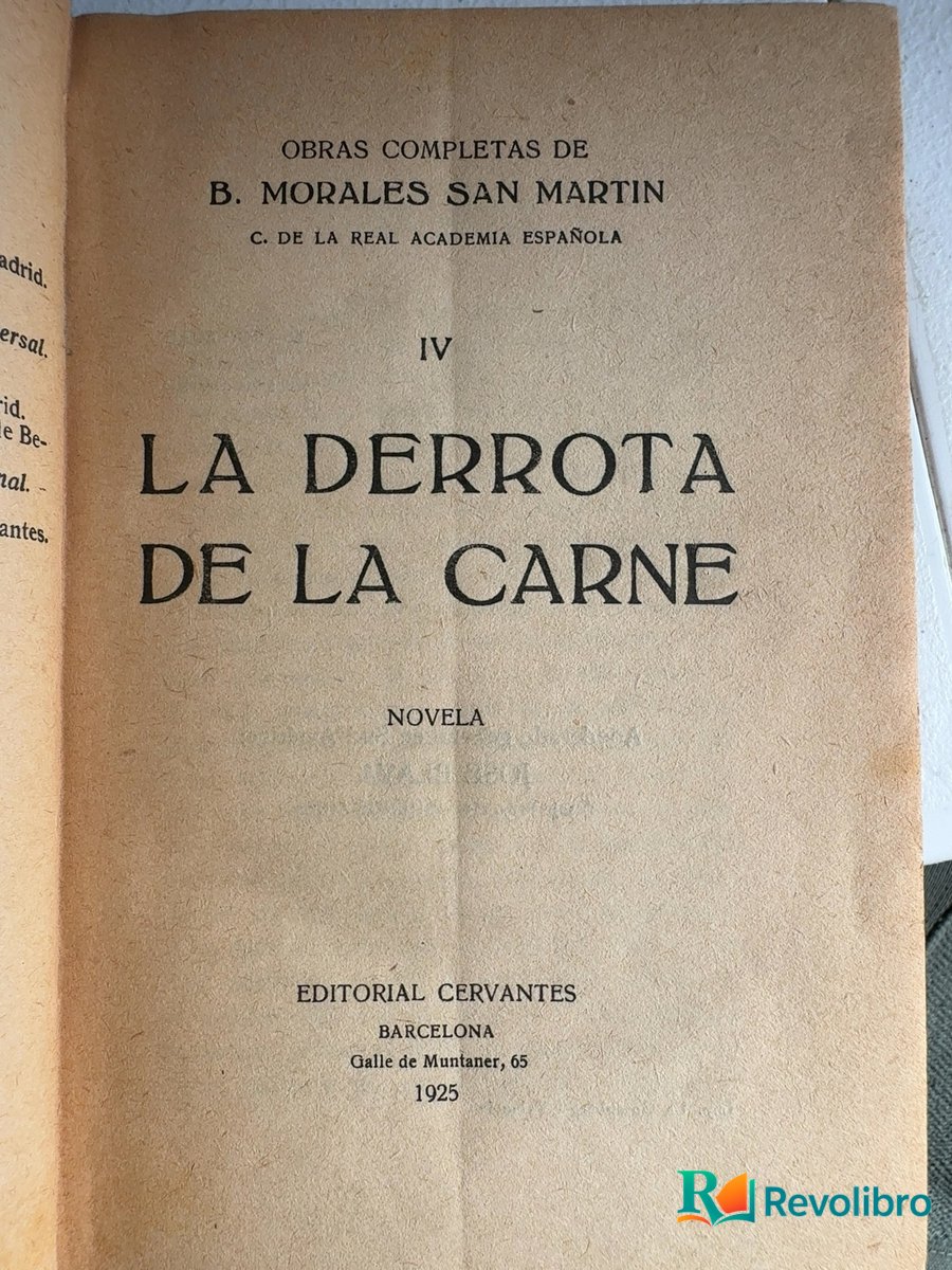 Foto 3 de La derrota de la carne de B. Morales San Martín, libro de segunda mano