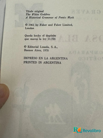 Foto 2 de La Diosa Blanca de Robert Graves, libro de segunda mano