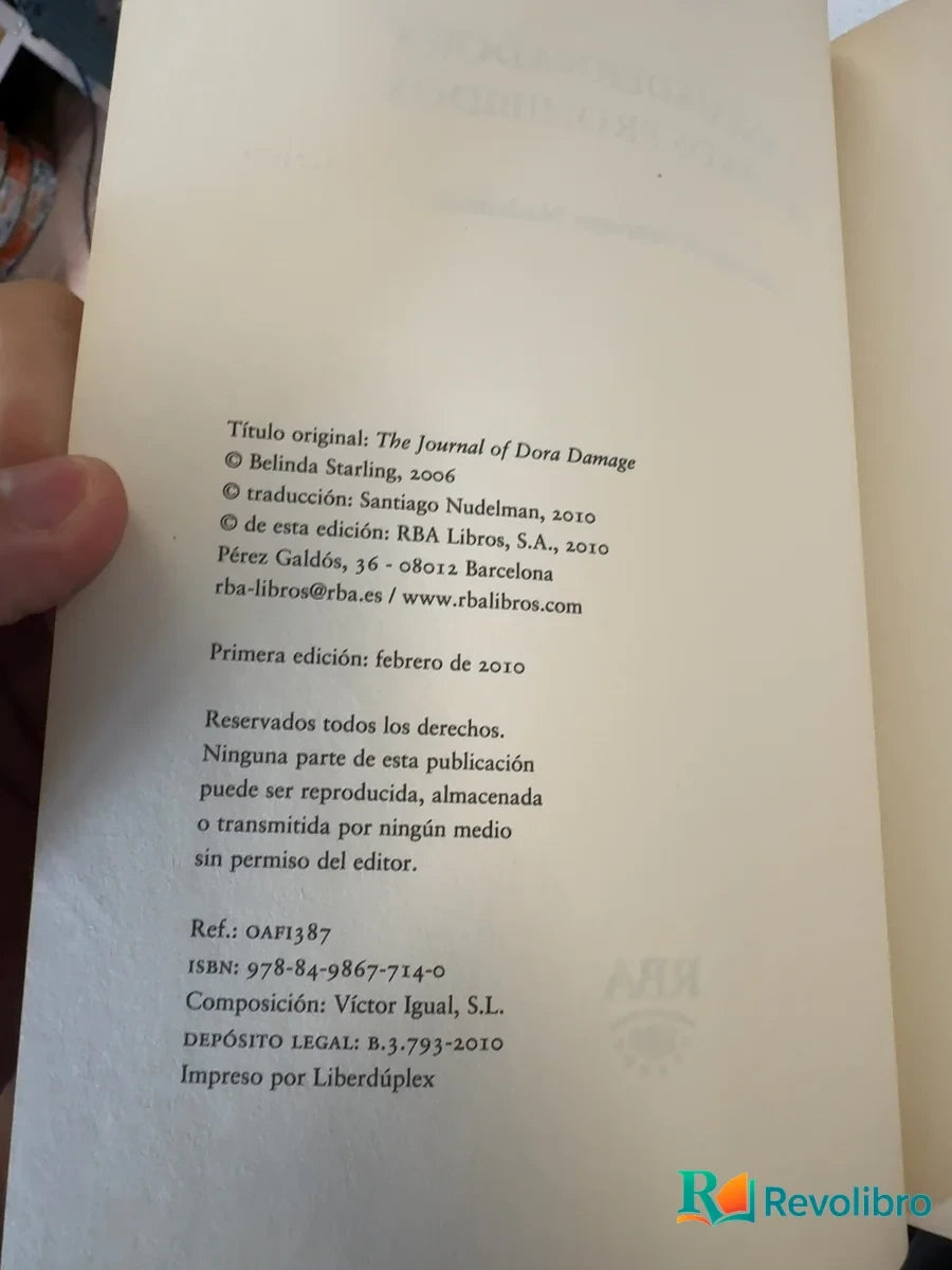 Foto 3 de La encuadernadora de libros prohibidos - 1ª edición de Belinda Starling, libro de segunda mano