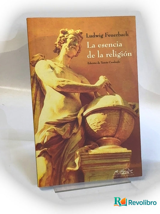 Portada de La esencia de la religión de Ludwig Feuerbach, libro de segunda mano