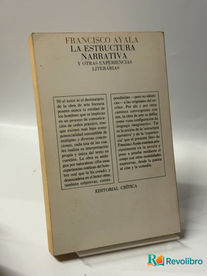 Foto 2 de La estructura narrativa de Francisco Ayala, libro de segunda mano