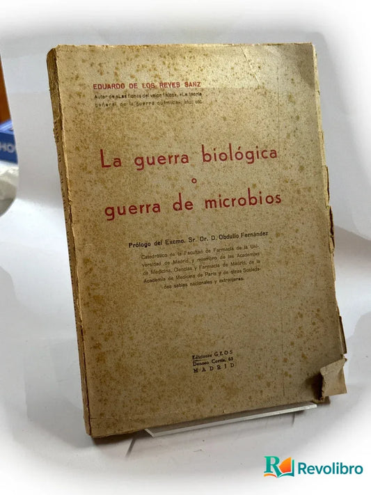 Portada de La guerra biológica o guerra de microbios de Eduardo de los Reyes Sanz, libro de segunda mano