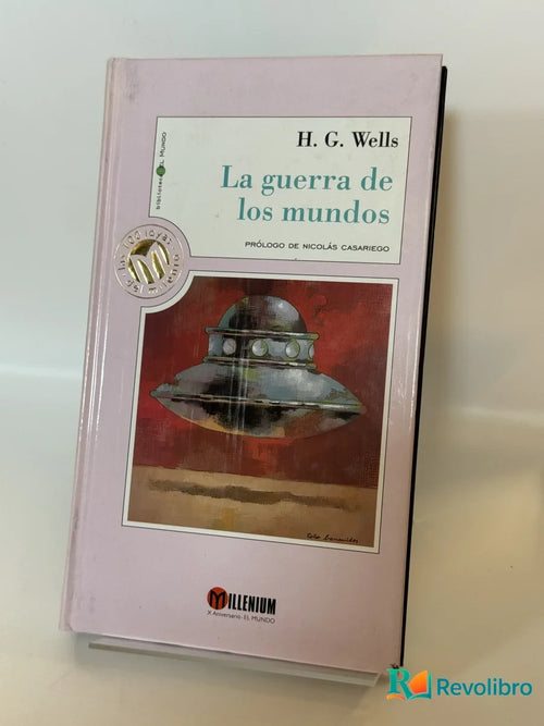 Portada de La guerra de los mundos de H. G. Wells, libro de segunda mano