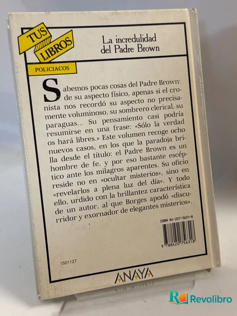 Foto 2 de La incredulidad del Padre Brown de Gilbert Keith Chesterton, libro de segunda mano