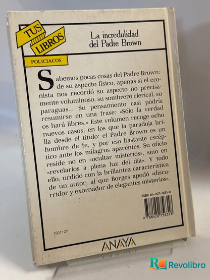 Foto 2 de La incredulidad del Padre Brown de Gilbert Keith Chesterton, libro de segunda mano