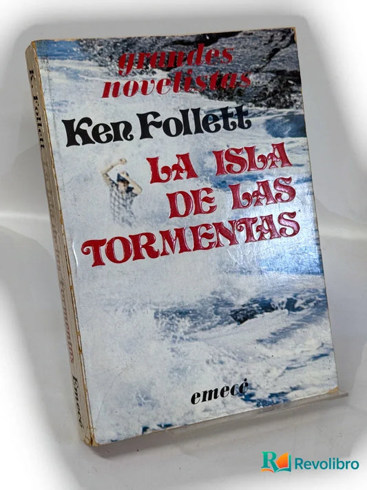 Portada de La isla de las tormentas - 1ª edición de Ken Follett, libro de segunda mano