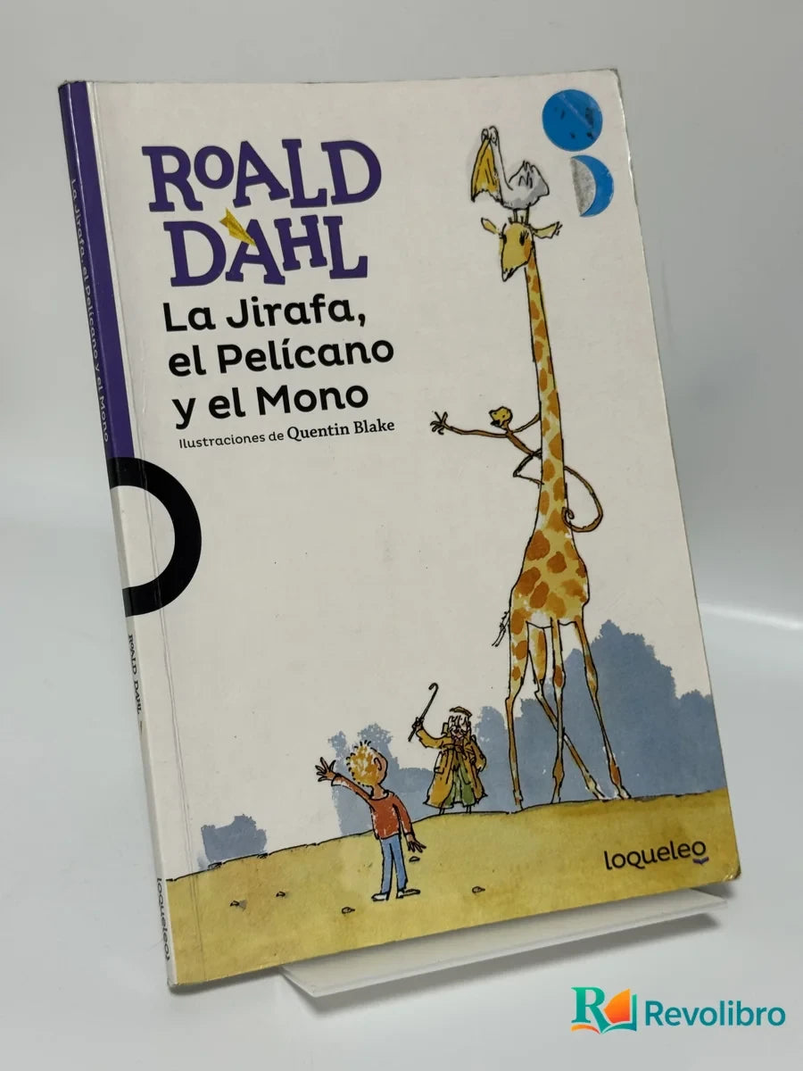 Portada de La Jirafa, el Pelícano y el Mono de Roald Dahl, libro de segunda mano