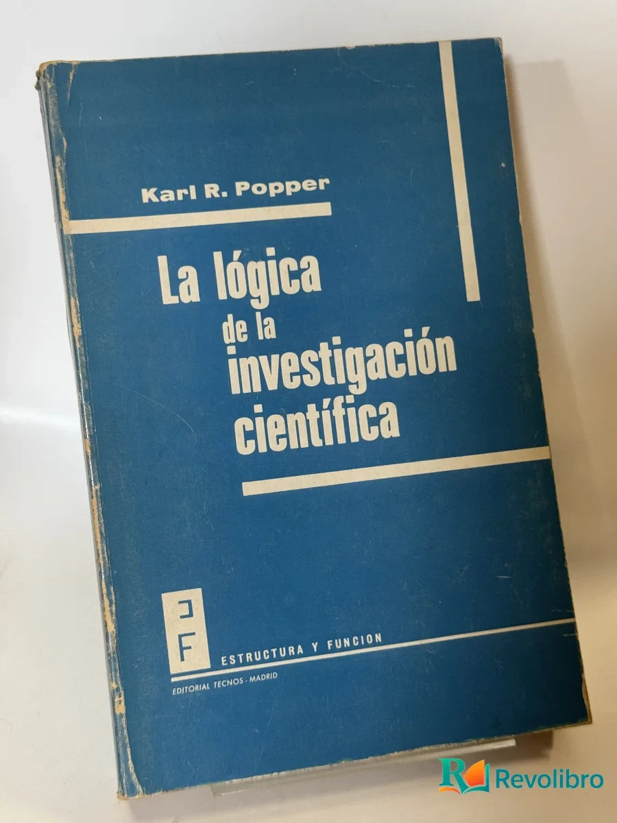 Portada de La lógica de la investigación científica de Karl R. Popper, libro de segunda mano