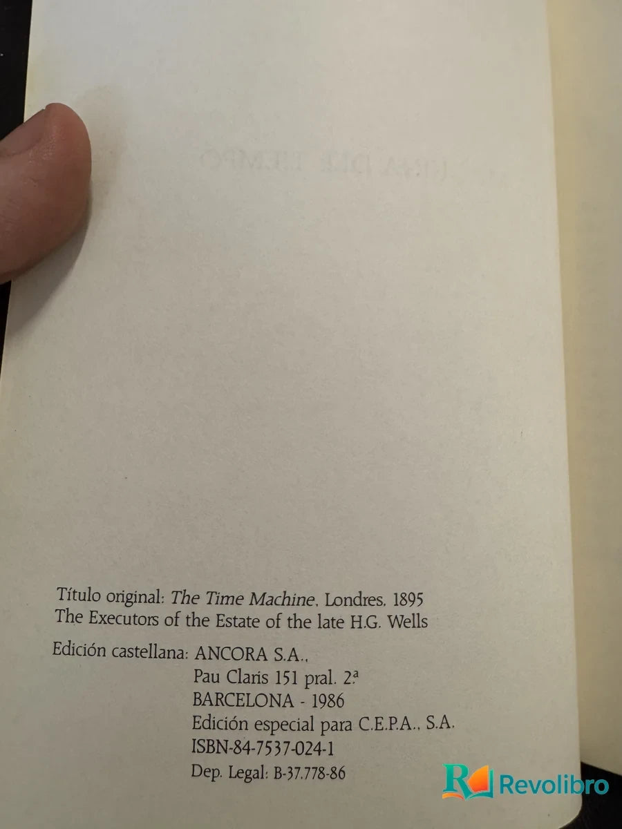Foto 2 de La Maquina del Tiempo de H.G.Wells, libro de segunda mano