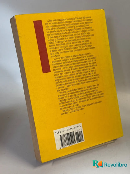 Foto 2 de La micropolítica de la escuela de Stephen J. Ball, libro de segunda mano