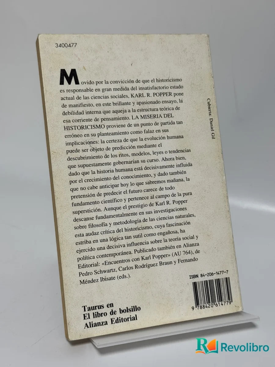 Foto 3 de La miseria del historicismo de Karl R. Popper, libro de segunda mano