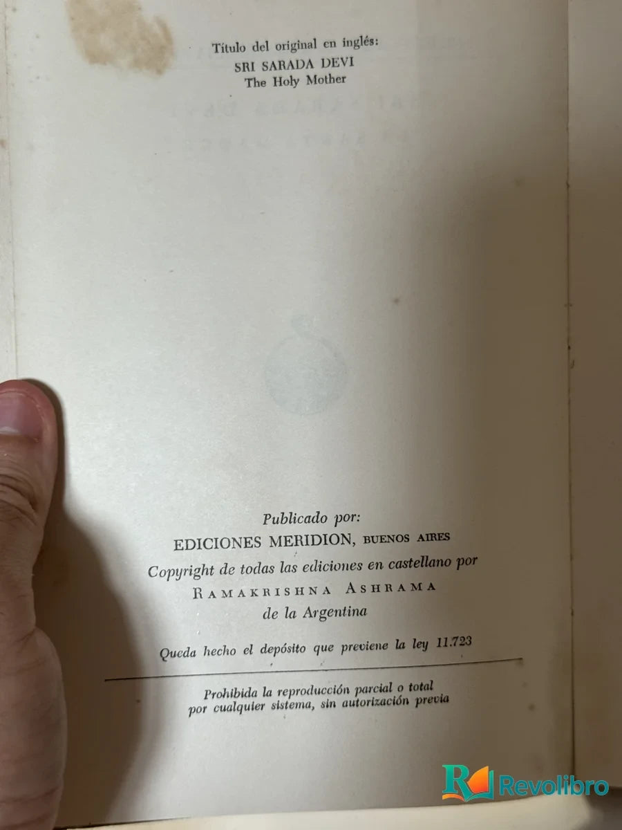 Foto 2 de La Santa Madre de Sri Sarada Devi, libro de segunda mano