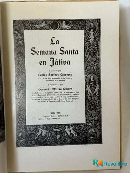 Foto 2 de La Semana Santa en Játiva de Carlos Sarthou Carreres, libro de segunda mano