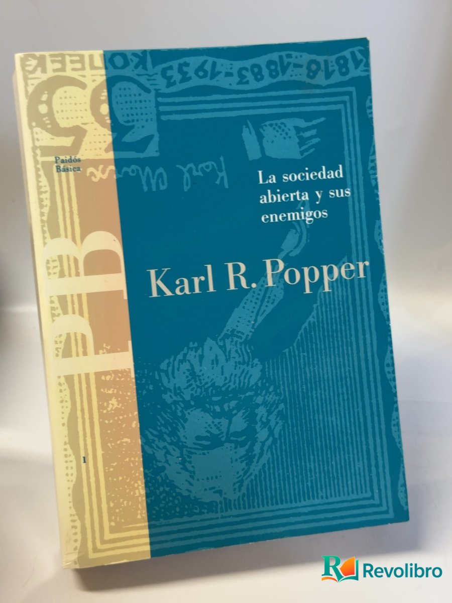 Portada de La sociedad abierta y sus enemigos de Karl R. Popper, libro de segunda mano