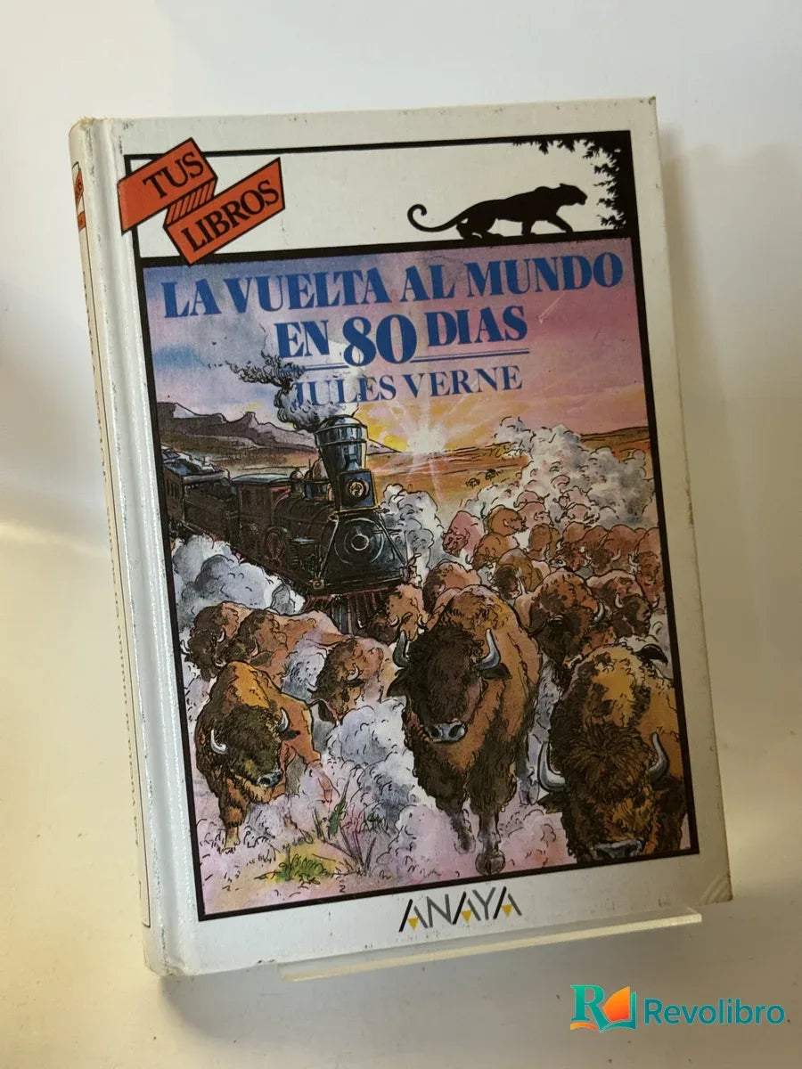 Portada de La Vuelta al Mundo en 80 Dias de Jules Verne, libro de segunda mano