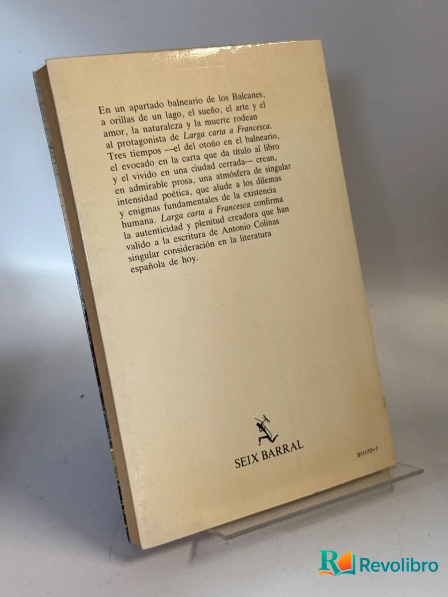 Foto 2 de Larga carta a Francesca - 1ª edición de Antonio Colinas, libro de segunda mano
