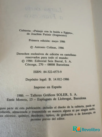 Foto 3 de Larga carta a Francesca - 1ª edición de Antonio Colinas, libro de segunda mano