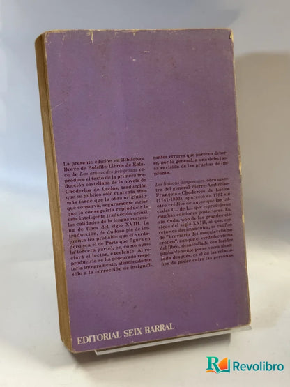 Foto 2 de Las Amistades Peligrosas de Choderlos de Laclos, libro de segunda mano