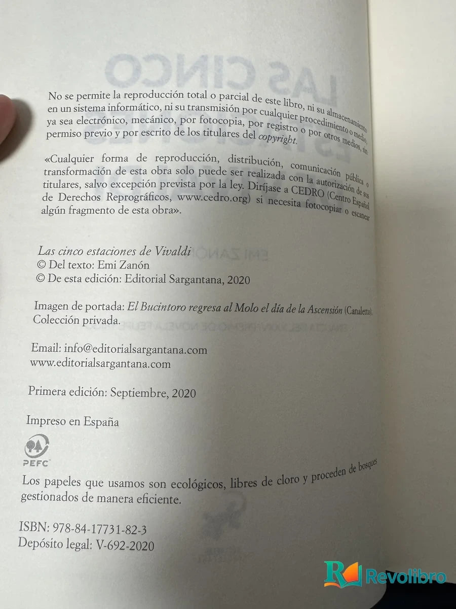 Foto 2 de Las Cinco Estaciones de Vivaldi de Emi Zanón, libro de segunda mano