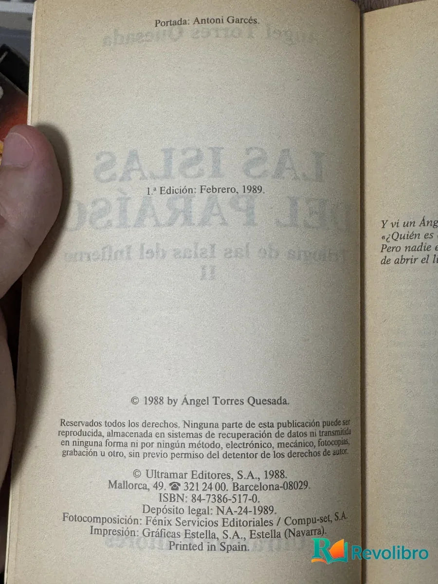 Foto 2 de Las Islas del Paraiso de Angel Torres Quesada, libro de segunda mano