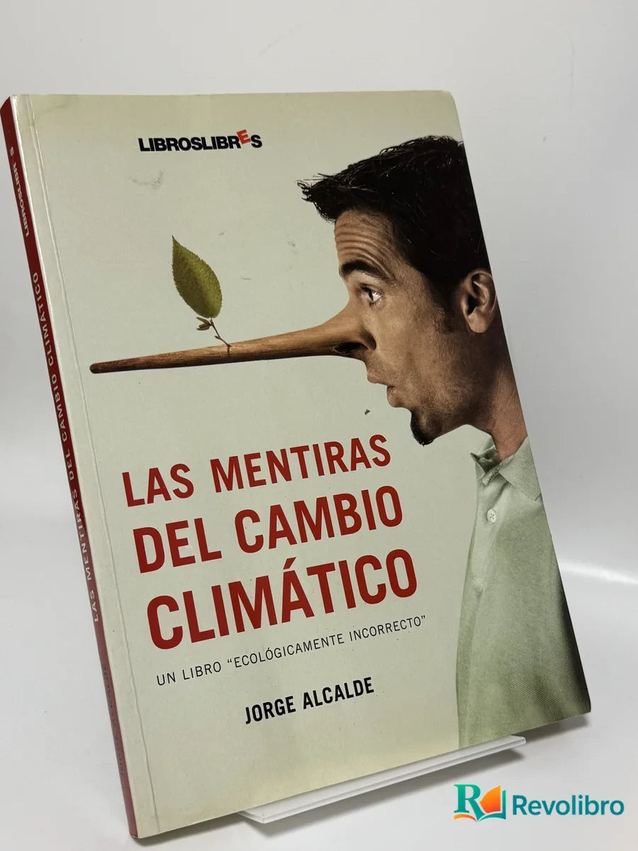 Portada de Las Mentiras del Cambio Climático de Jorge Alcalde, libro de segunda mano