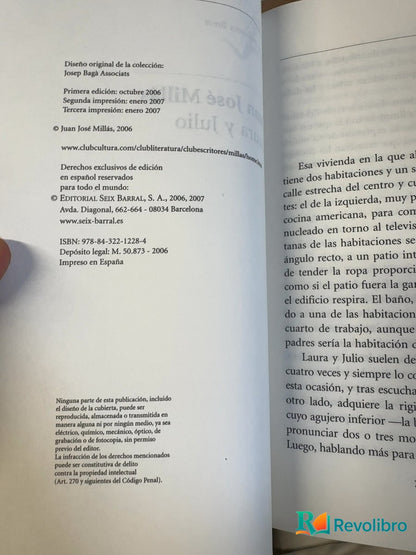 Foto 3 de Laura y Julio de Juan José Millás, libro de segunda mano