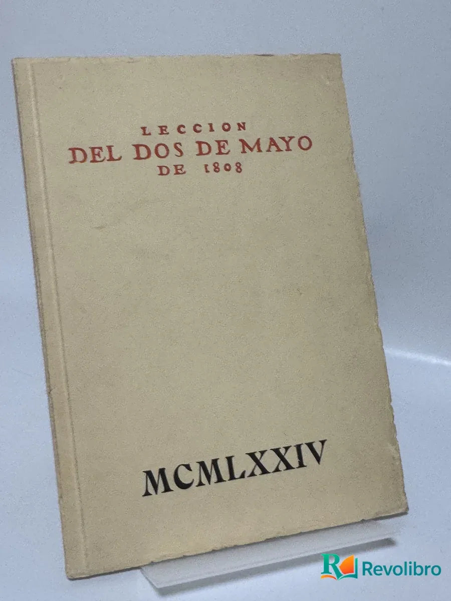 Portada de Lección del dos de mayo de 1808 de Don José Palao Aranda, libro de segunda mano