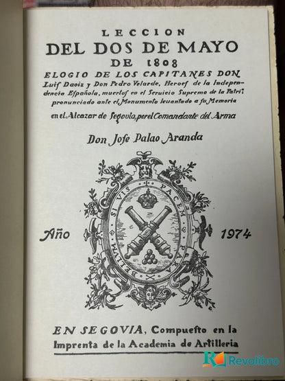 Foto 2 de Lección del dos de mayo de 1808 de Don José Palao Aranda, libro de segunda mano