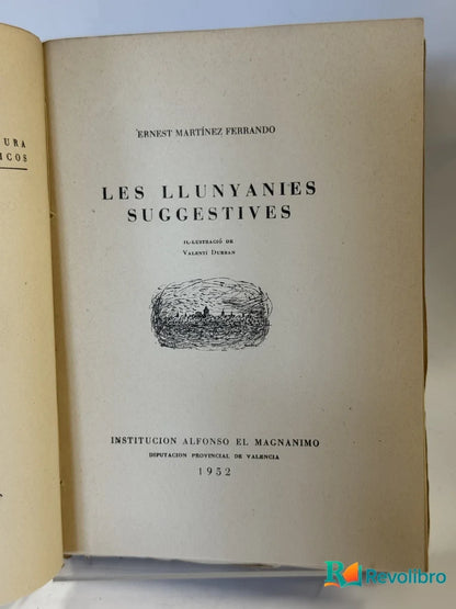 Foto 2 de Les Llunyanies Suggestives de Ernest Martínez Ferrando, libro de segunda mano