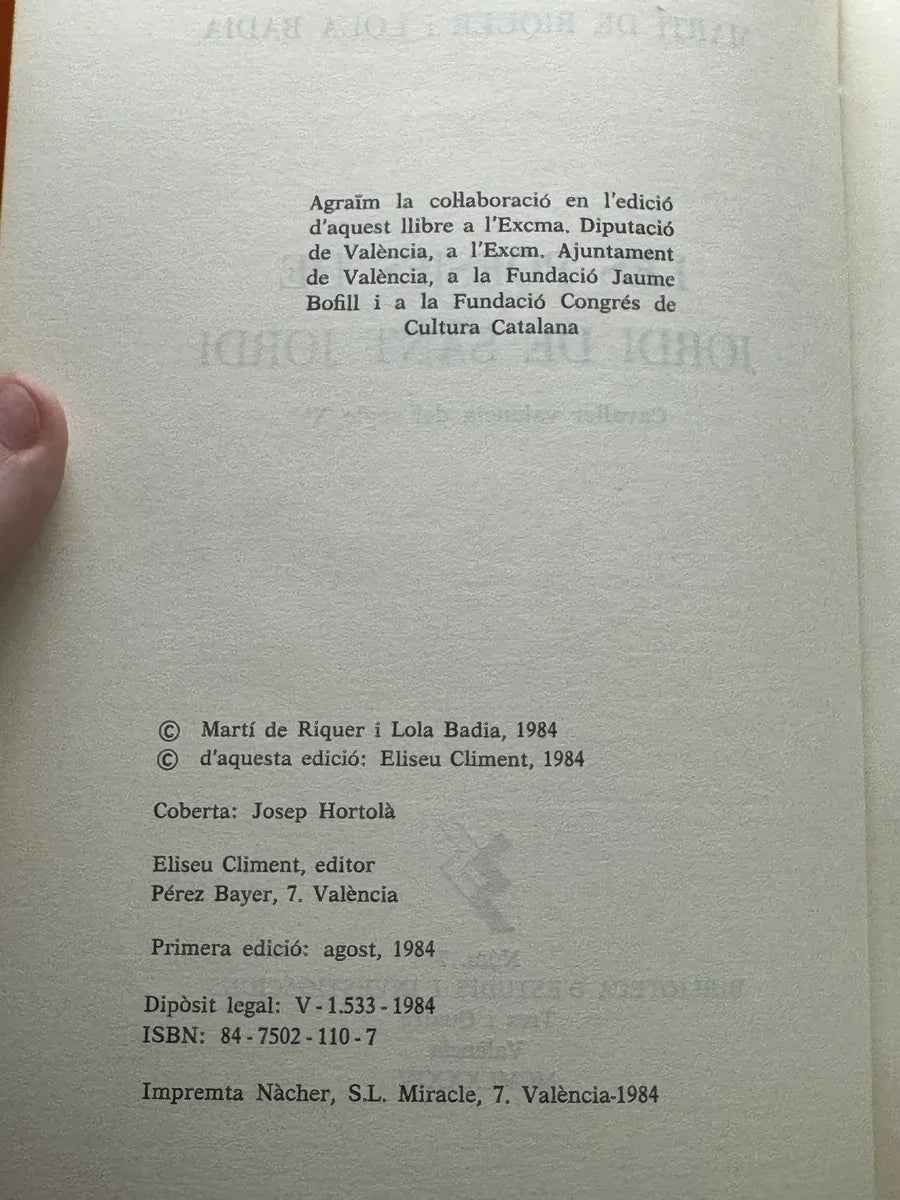 Foto 2 de Les poesies de Jordi de Sant Jordi de Jordi de Sant Jordi, libro de segunda mano
