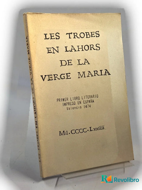 Les trobes en lahors de la Verge Maria - 1ª edición, libro de segunda mano