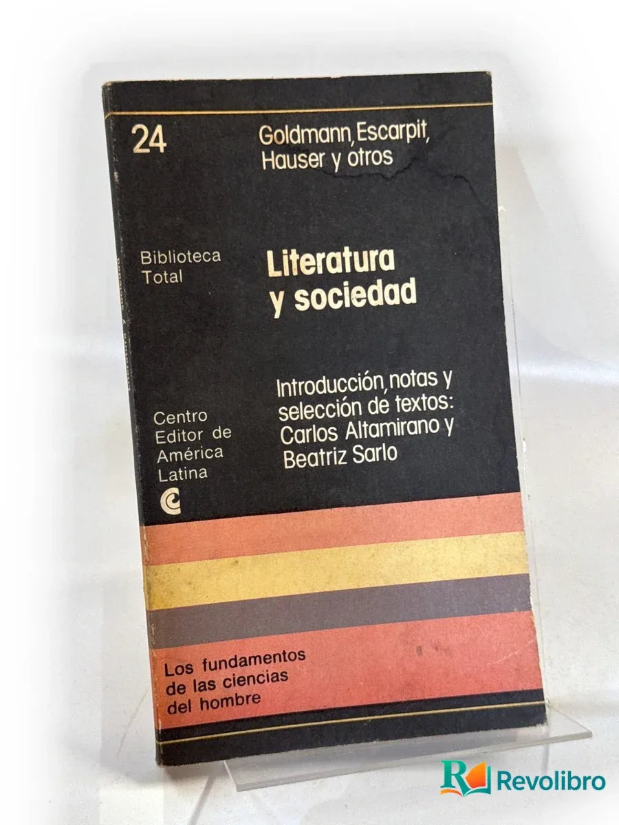 Portada de Literatura y sociedad de Carlos Altamirano, libro de segunda mano