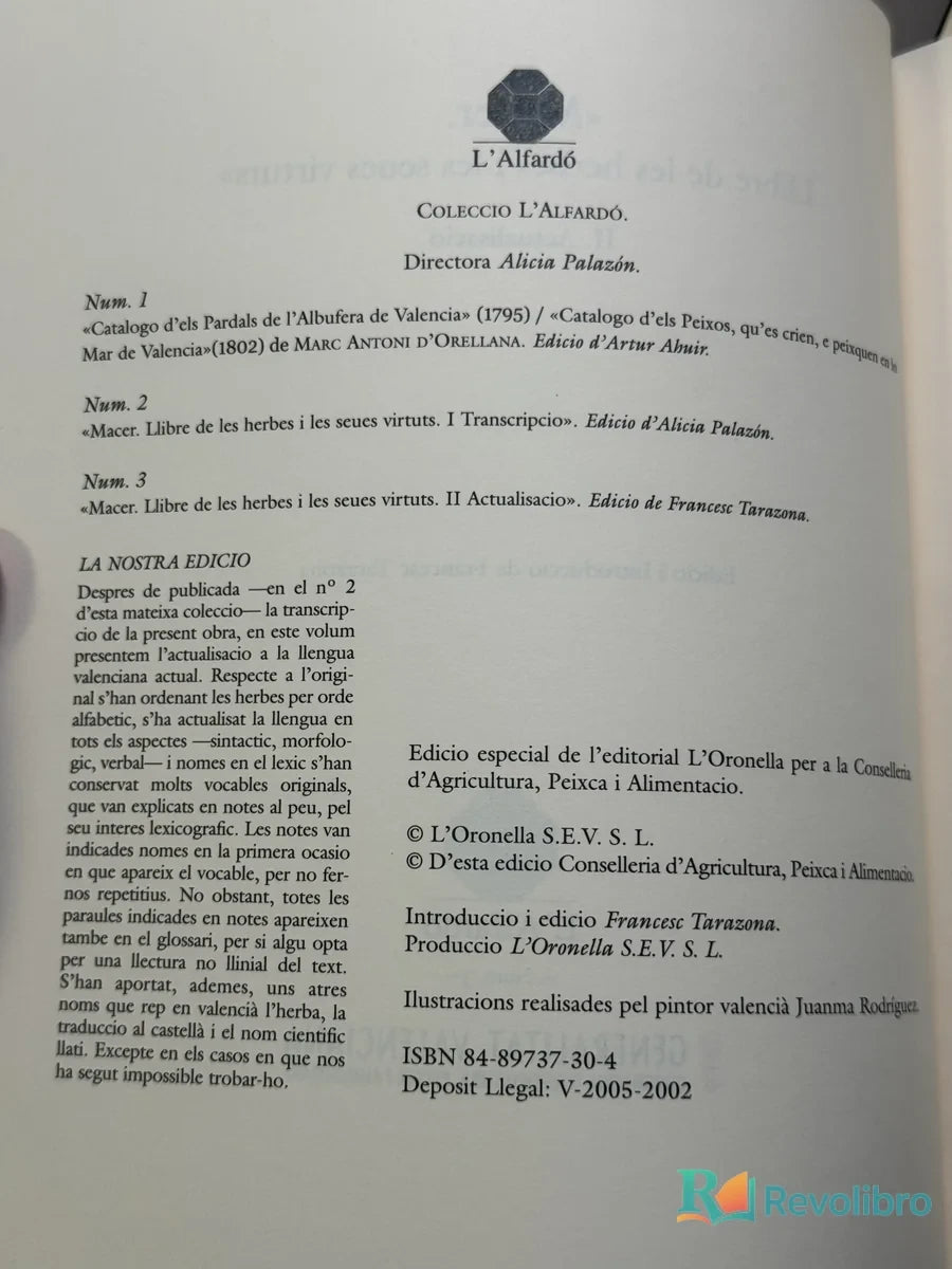 Foto 2 de Llibre de les Herbes i les Seues Virtuts de Macer, libro de segunda mano