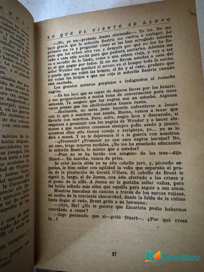 Foto 4 de Lo Que el Viento se Llevo de Margaret Mitchell, libro de segunda mano