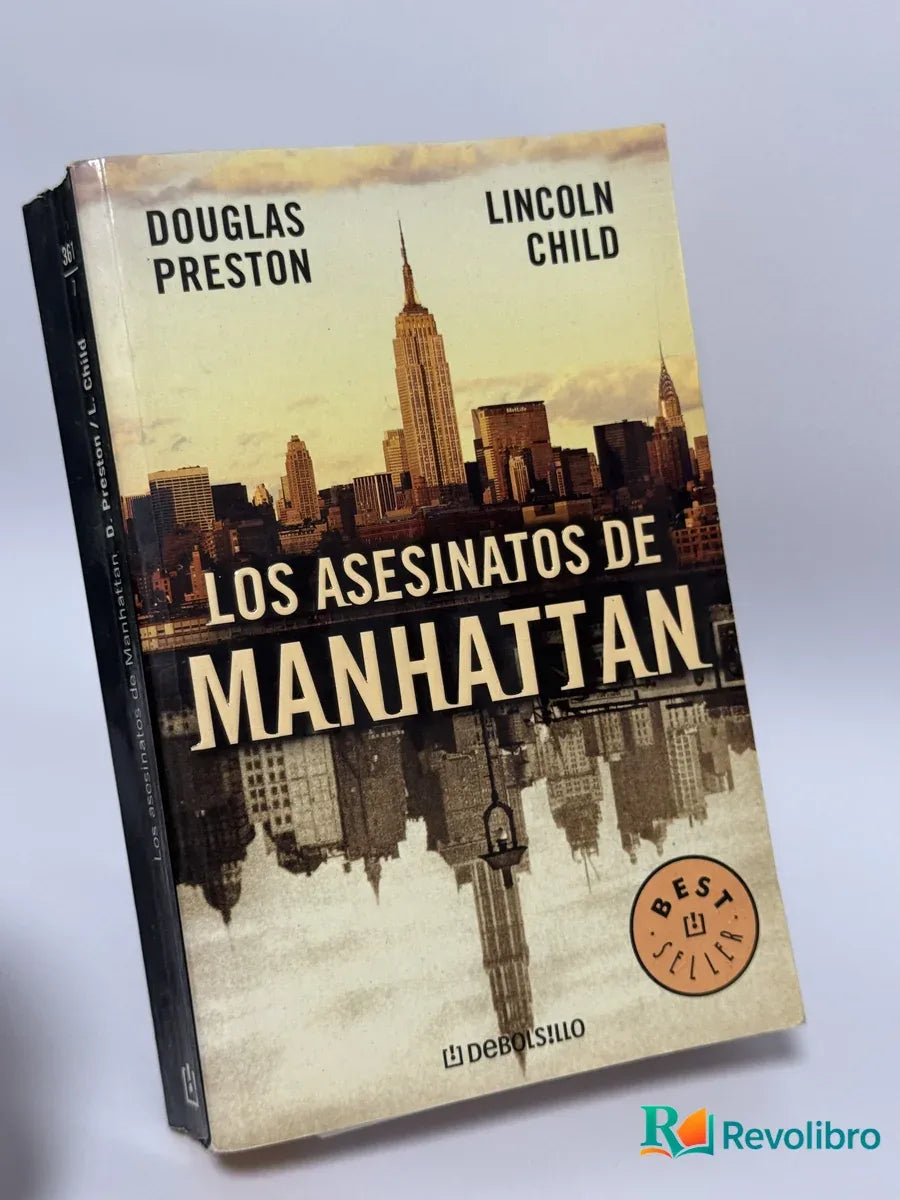 Portada de Los Asesinatos de Manhattan de Douglas Preston, libro de segunda mano