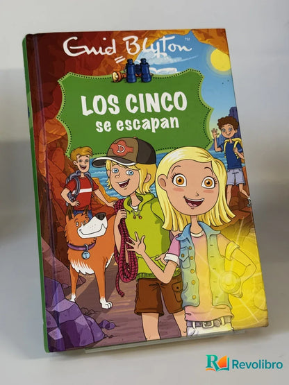 Portada de LOS CINCO se escapan de Enid Blyton, libro de segunda mano