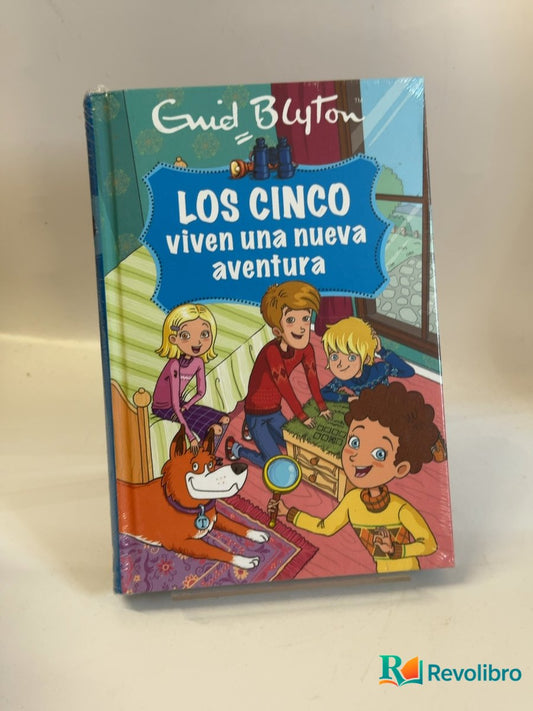 Portada de Los cinco viven una nueva aventura de Enid Blyton, libro de segunda mano